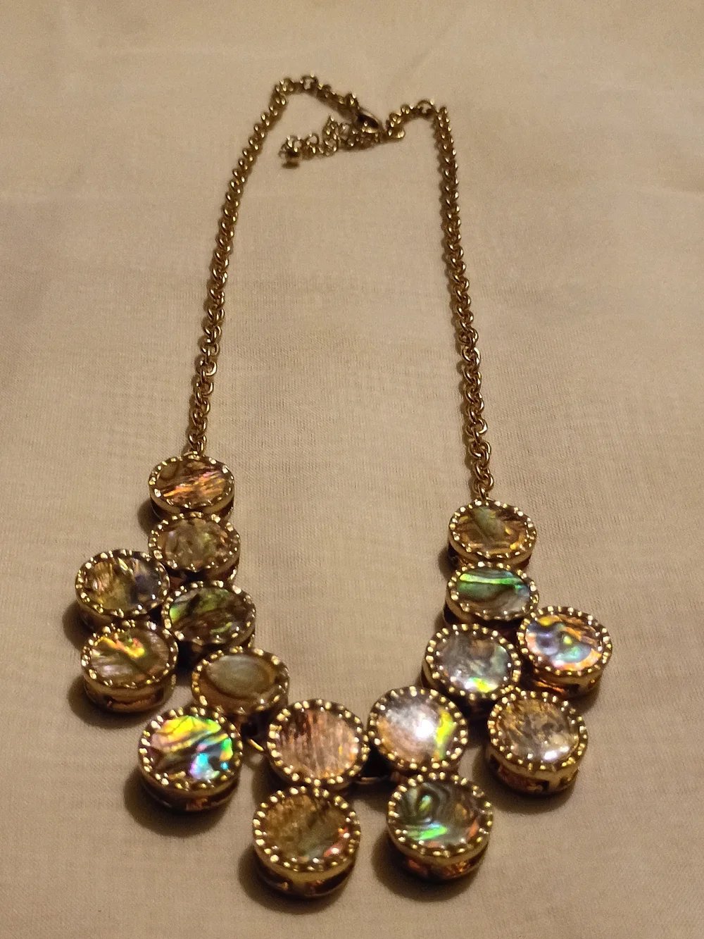 Gold-Tone Iridescent Cluster Necklace - Women Jewelry